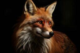 Glasschilderij - Exclusive - Liggend - Vos Rex - meubelboutique.nl