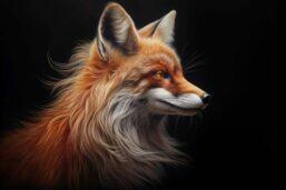 Glasschilderij - Exclusive - Liggend - Vos Side - meubelboutique.nl