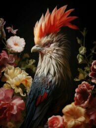 Glasschilderij - Exclusive - Staand - Hoatzin Vogel - meubelboutique.nl