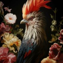 Glasschilderij - Exclusive - Staand - Hoatzin Vogel - meubelboutique.nl