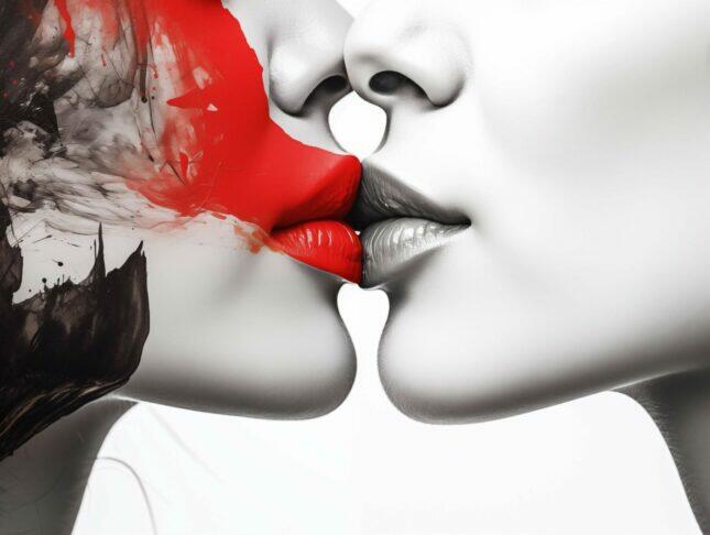 Van-Helder-Design-61-scaled-1 Glasschilderij - Exclusive - Liggend - Secret Kiss - meubelboutique.nl