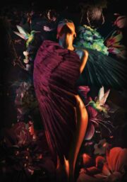 120x80cm - Exclusive - Special - Elizabeth Fly Queen - Glasschilderij - meubelboutique.nl