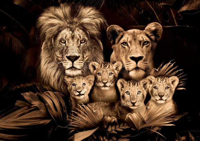 WhatsAppImage2022-02-15at11.00.29AM 100x150 / 80x120cm - Exclusive - Dieren - Lynn Leeuwen Familie Welpjes - 1, 2, 3, 4 Welpen - Glasschilderij - meubelboutique.nl