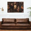 Rembrandt van Rijn De Nachtwacht boven bruine bank