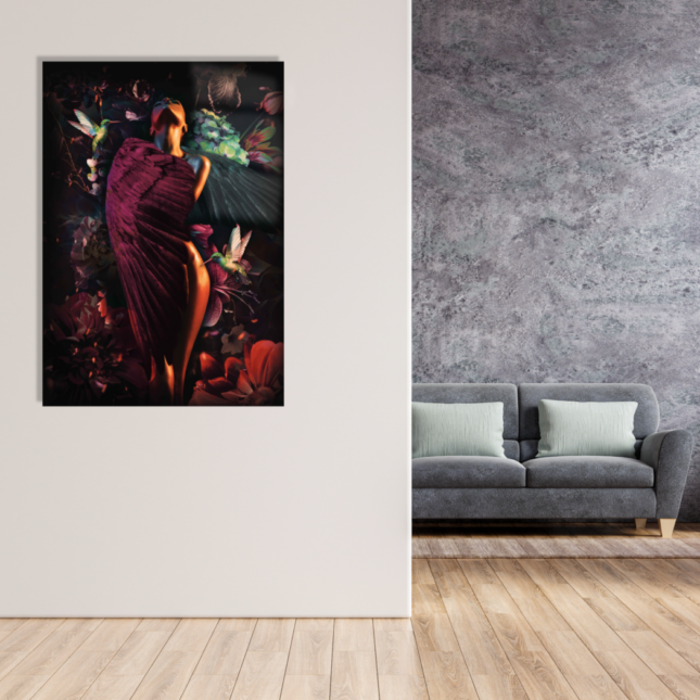 elizabeth 120x80cm - Exclusive - Special - Elizabeth Fly Queen - Glasschilderij - meubelboutique.nl