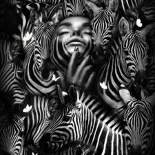 glasschilderij-vrouw-zebra-zenzi